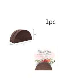 1/2/5/10pcs Set Semicircle Wooden Table Number Holder, Elegant Wooden Table Number Plate Stand, Suitable For Wedding, Beach Party, Birthday, Garden Event, Restaurant And More, Durable And Stylish Table Decor
