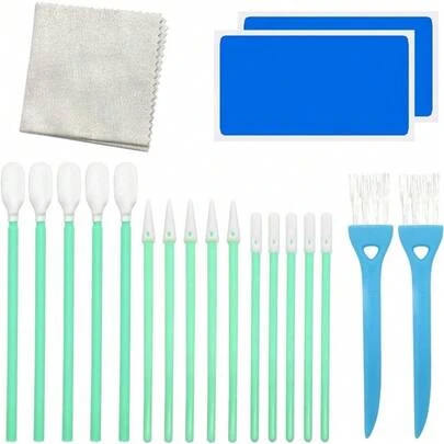 20-Pack  Cleaning Kit With USB Port Cleaner, Camera Lens Brush, And Adapter For IPhone, IPad, , Laptop, Smartphone, And More