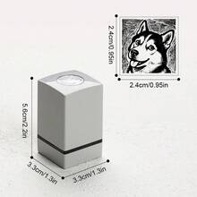 1pc Cute Puppy Face Stamp, Light-Sensitive Self-Inking Stamp, Woodcut Style Puppy With Expressions, Suitable For Student, Artistic Youth Diary Stamping, Letter Stamping, Gift - one-size - View 7