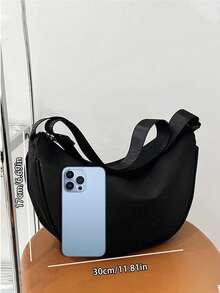 时尚女士单肩包斜挎包 - 大容量手提包托特包，适合上班通勤、大学上课、购物和旅行，宽敞的多功能钱包，内袋可容纳书籍、日常用品，休闲百搭，耐磨耐用，易于清洁，秋冬必备，圣诞节礼物，万圣节，新年礼物 - 黑色 - 查看 11