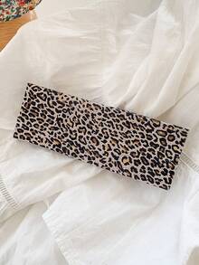 1pc Chic Leopard Print Headband, Elastic Fashion Retro Straight Fabric Sports Yoga Sweatband, New Leopard Print Headband, Street Fashion Hair Accessory Animal Hair Bands Casual Head Wrap Women Hair Accessories Summer Outfits,Festival,Party - Multicolor - View 13