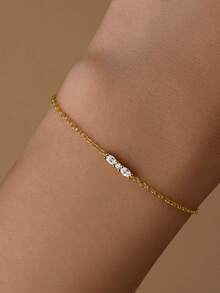 1pc Evil Eye 925 Sterling Silver Cross Classic Diamond Bracelet Small Simple Exquisite Handmade Fine Jewelry Gift Perfect For Daily Wear Wedding Party Engagement Christmas Gifts