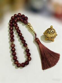 1pc 10mm Tassel Style Rosary Beads 33pcs Prayer Beads Tasbih Bracelet, Simple & Casual, Suitable For Muslim Men Daily Wear - Multicolor - View 9