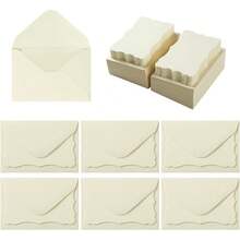 10pcs Envelopes + 10pcs Cards, Includes Blank Beige Greeting Cards & Small Self-Adhesive Envelopes, Suitable For Graduation Ceremony, Invitations, Baby Shower, Wedding And RSVP Cards - Beige - 10pcs - View 9