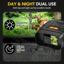 10x Digital Zoom Night Vision Goggles With 2000mAh Rechargeable Battery, 5W Infrared Light, Starlight Sensor, 20MP Night Vision Function, Suitable For Hunting, Survival, Night Exploration (For Day/Night Use)