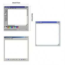 3pcs Drawing Retro Computer Drawing Board & Instant Message & Notepad Sticky Note Sticky Notepad Unique Creative Sticky Notepad - 3x3 Inch 50 Sheets Funny Office Note Pads - - Students Teachers Gift - Black and White - View 3