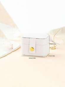 1 hộp đựng đồ trang sức bằng da tối giản di động, đựng nhẫn, vòng cổ, hoa tai, son môi, hộp đựng đồ trang sức trưng bày hộp quà tặng cho phụ nữ hộp đựng đồ dùng du lịch thiết yếu khi trở lại trường ký túc xá - Nhiều màu - Xem 10