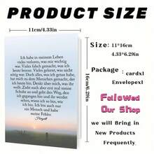 “1张德国励志名言贺卡，含信封（11厘米 x 16厘米 x 4.33英寸 x 6.29英寸） - 日落景色设计，非常适合分享个人感悟，贺卡|德国人生格言贺卡|纸质贺卡” - 彩色 - 查看 3