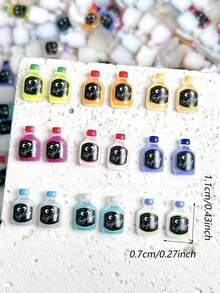 30pcs Cartoon Nail Art Decorations, Realistic Miniature Beverage, Juice, Soda Shapes, Suitable For Daily, Holiday And Party, Adorable Nail Art Accessories, DIY Nails Nail Supplies - Multicolor - View 4