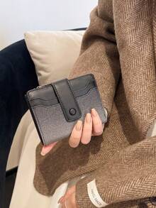 时尚菱形多功能女士钱包，手拿包，名片夹，骷髅头，Y2K，朋克，零钱包，刺绣，亮面，哪吒，混沌海，敖丙，眼镜盒，钞票夹，复古多功能多卡位女士钱包，短款钱包，办公，商务旅行，旅游，度假，时尚，复古风格，翻盖带钥匙扣女士钱包，男女通用卡包 - 黑色 - 查看 6