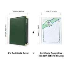 【证书夹+内页套装】加厚PU材质证书夹+内页，多种尺寸可选，文凭/奖状/合同保护套