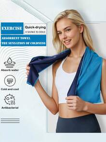 Cooling Towel For Summer, Outdoor Running Fitness Sweat Absorbing Quick Drying Towel With Cold Sensation Material - Multicolor - View 2