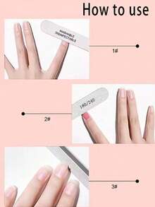 薄木砂纸指甲锉，100/180目木砂纸打磨锉，双面抛光锉，专业美甲抛光锉，船型双面木质抛光锉，适用于天然指甲、家庭美甲沙龙、水晶指甲 - 彩色 - 查看 2