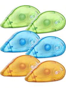 EstiloTimotech Set De 6 Rodillos De Cinta Adhesiva De Doble Cara, Cinta Para Manualidades, Cinta Adhesiva Para ÁLbumes, Escolar, Dispensador PortáTil De 0.3 X 315 Pulg., Permanente Y Apta Para FotosVersióN Mejorada - 1 - Ver 1