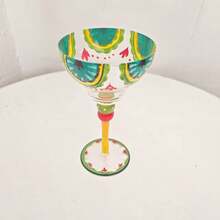 1 Pc, 250ML, Artificial Hand Painted Crystal Red Wine Glass, Cocktail Glass, Margarita Glass, Suitable For Home, Holiday Gatherings And Parties