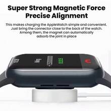 Cable cargador magnético para reloj, adaptador de carga inalámbrica portátil compatible con Apple Watch Series Ultra/8/7/6/SE/SE2/5/4/3/2/1, adecuado para oficina, dormitorio y oficina en casa - Blanco - Ver 7