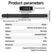 新款智能手环，IP68级防水，双表带设计，蓝牙连接，支持久坐提醒、勿扰模式、查找手环、来电提醒和相机控制，最佳礼品之选。 - 彩色 - 查看 10