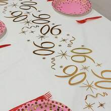 1pc Gold Foil Number Birthday Table Runner, 6/16/20/25/35/45/55/65/75/85 Years Old Birthday Party Decoration, Anniversary Retirement Party Supplies, Birthday Celebration, Father's Day, Mother's Day - Gold - View 31