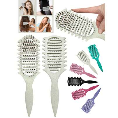 全新升级卷发造型梳，带刷毛，专为卷发设计，适用于男女卷发的造型和定型，减少拉扯和头发分离。