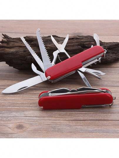 Faca Canivete combinada multiuso dobrável e tesoura ferramenta multifuncional de aço inoxidável