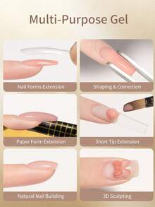 XEIJAYI Bộ 6 miếng gel nối móng, gel khô nhanh bằng tia UV/LED không dính, gel móng có thể tháo rời, dùng tại nhà và salon. - Nhiều màu - Xem 10