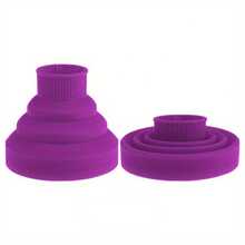 1 paquet Diffuseur universel pour sèche-cheveux, buse de diffuseur de sèche-cheveux pliable pour cheveux bouclés, ondulés et crépus - accessoire de voyage résistant à la chaleur en silicone pour boucles définies - Multicolore - Voir 6