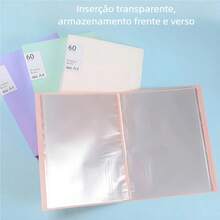A4 Catalog Folder - Kit Includes 60 Plastic Envelopes, For Organizing Documents At Home And Office, Portable And Easy To Store. - Rojo - Ver 3