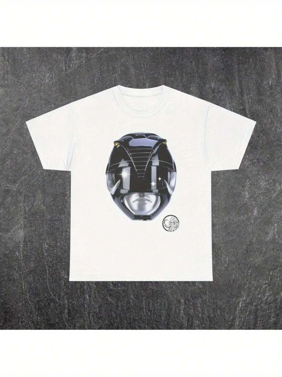 Camiseta Power Ranger MMPR negra - Blanco - Ver 1