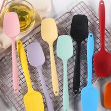 1pc Silicone Cream Cake Spatula Scraper, Dishwasher - D Style, Multiple Colors - View 15