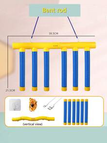 1 pièce Jouet d'entraînement à la coordination main-œil - Jeu de puzzle boostant la vitesse de réflexe, jouet actif d'intérieur pour la concentration, avec poignée de préhension, en plastique durable, vitesse de chute réglable, pour le développement des compétences, les fêtes, les cadeaux d'anniversaire/Noël/Nouvel An, jaune/bleu