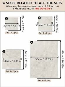 2pcs Beige DIY Punch Embroidery Fabric, Made Of Polyester With Good Texture, Clean Surface And Uniform Stitches For Lovely Finished Products - Apricot - View 3