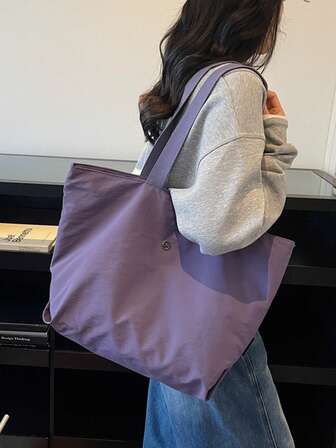Large Capacity Tote Bag For Women, New Fashion Simple Shoulder Bag, Commuter Bag, Shopping Bag, Work Handbag With Zipper