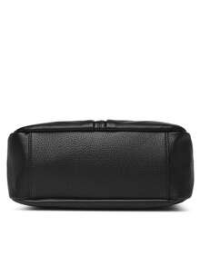 Large Capaci Leather Crossbody Bag For Middle-Aged Women Faionable Versatile Single Oulder Satchel Casual Simple Sle - Black - View 8