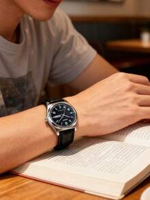 Casio Men's Watch STANDARD Series Business Quartz Movement Japanese And Korean Watch Black Dial - Black - View 2