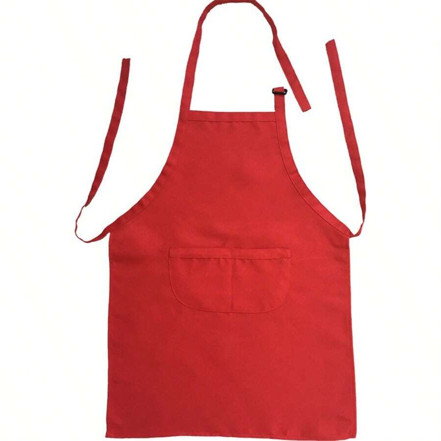 2 piezas Conjunto de delantal y gorro de chef verde y rojo para niños - Delantal infantil, adecuado para niños y niñas para cocinar, pintar, hornear, fiesta de Navidad DIY, apto para niños de 6 a 13 años - Multicolor - Ver 1