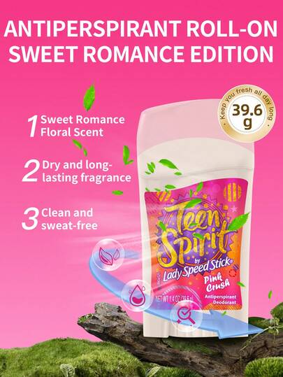 Lady Speed Stick 1pc 39.6g LadySpeedStick Deodorant Stick, Sweet Love Scent, Sweat-Absorbing, Long-Lasting Fragrance, Gentle & Non-Irritating, Suitable For Dates, Shopping, Daily Outings