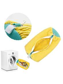 (1/2 peças, Amarelo, Azul, Cinza) Sacos de Limpeza de Sapatos, Sacos de Lavanderia Laváveis, Reutilizáveis para Todos os Tipos e Tamanhos de Sapatos, Sacos de Limpeza Profunda de Sapatos