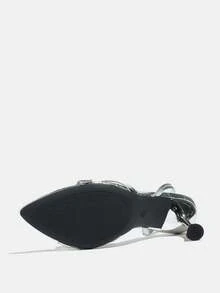 Giày cao gót nữ, thích hợp cho các buổi tiệc đêm mùa xuân/hè, tụ họp, khiêu vũ, các dịp ngoài trời, thời trang cao cấp, gót nhọn kiểu ly sâm panh, bóng bẩy, quai chéo, chất liệu mềm mại cao cấp, gợi cảm và thanh lịch, quai ngang mắt cá chân, thoải mái cho mọi dịp trang trọng, màu bạc, đa năng, sandal trang trọng, giày cao gót thời trang, gót nhọn - Bạc - Xem 7