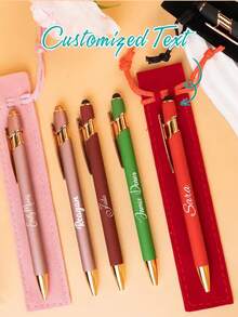 Customized Wedding Ballpoint Pens, Name Engraving Available, Personalized Gel Pens, Fun Custom Nurse Pens, Customizable Couple Pens, Customizable Wedding Crafts, Teacher Pens, Smooth Writing, Business Engraved Ballpoint Pens. Ideal As Birthday Gifts, Teacher's Day Gifts, Office Gifts - Multicolor - View 2