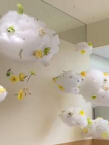 3pcs/1pc Realistic Cloud Decor, Creative Cloud Decorations In Multiple Sizes, Suitable For Living Room, Bedroom, Ceiling, Dynamic Background, Wedding/Birthday/Display Window Hanging Decor, Home Decor, Room Decor, Wall Decor, Graduation Gift - Multicolor - View 6