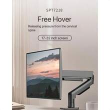 PHILIPS 飞利浦显示器支架，带显示器支架，免钻孔安装支架，可调节旋转机械臂 SPT7218 - 黑色 - 查看 6