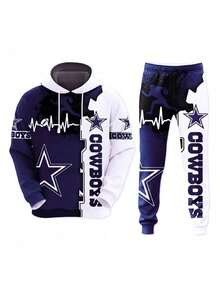 Dal-Las Cow-Boys Football Team Sport Hoodie Tracksuit Men's And Women's Hoodie Set - Phong cách - Xem 4