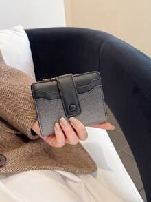 时尚菱形多功能女士钱包，手拿包，名片夹，骷髅头，Y2K，朋克，零钱包，刺绣，亮面，哪吒，混沌海，敖丙，眼镜盒，钞票夹，复古多功能多卡位女士钱包，短款钱包，办公，商务旅行，旅游，度假，时尚，复古风格，翻盖带钥匙扣女士钱包，男女通用卡包 - 黑色 - 查看 8