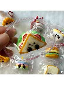 迷你食物慢回弹系列，硅胶材质，慢回弹，极具吸引力 - 生日礼物、节日礼物、完美礼物 [挂链颜色随机] - 彩色 - 查看 13