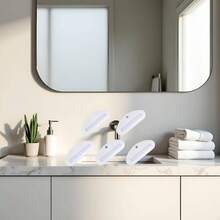 5 exprimidores de pasta dental de plstico blanco, dispensador exprimidor de tubo de pasta dental, clips de pasta dental para ahorrar pasta dental, apto para nios, simple y prctico, ayuda y - blanco - Ver 5