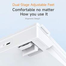 AJAZZ 75% Layout AF82 High Cost-Effective Wired Membrane Keyboard, With Volume Control Knob, 82-Key Ergonomic Design, Silent Structure, Office Essential, RGB Backlighting, Multi-System Compatible, Suitable For Gaming And Office Use - Multicolor - View 8