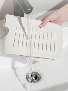 Silicone Faucet Splash Guard, Anti-Splash, Trimmable Narrow Edge, Suitable For Bathroom Sink, Kitchen Sink, Dish Rack, Etc. - Multicolor - View 7