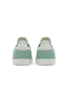 Adidas 阿迪达斯 Gazelle W 浅绿色女款麂皮鞋面 OrthoLite® 鞋垫 金色品牌标识 经典系带 IG4393 - 白綠色 - 查看 5