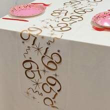 1pc Rose Gold Number Birthday Table Runner, 45th Birthday, 11.02*108.27/196.85/393.7 Inches, Birthday Party Decoration, Anniversary Retirement Party Supplies, Birthday Celebration, Party Supplies, Father's Day, Mother's Day - Rose Gold - View 13