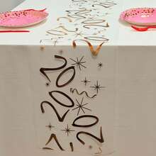 1pc Rose Gold Number Birthday Table Runner, 45th Birthday, 11.02*108.27/196.85/393.7 Inches, Birthday Party Decoration, Anniversary Retirement Party Supplies, Birthday Celebration, Party Supplies, Father's Day, Mother's Day - Rose Gold - View 18